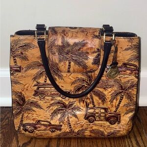 Brahmin Tan and Brown Crossbody Bag